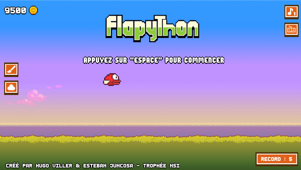 Menu principal de Flapython.