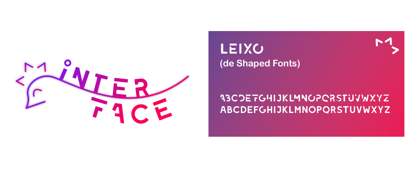 Univers typographique (police d'écriture Leixo de Shaped Fonts).