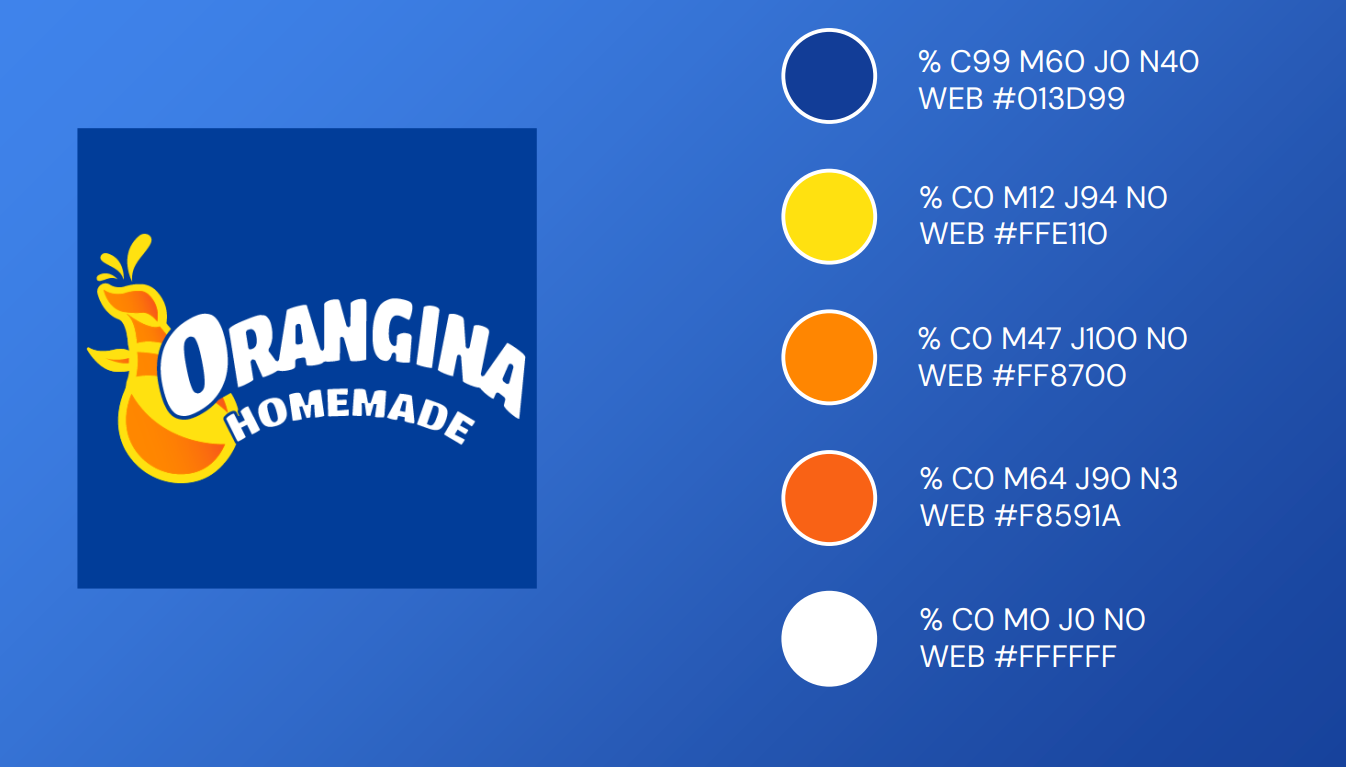 Couleurs du logo (avec leur code hexadécimal et CMJN).