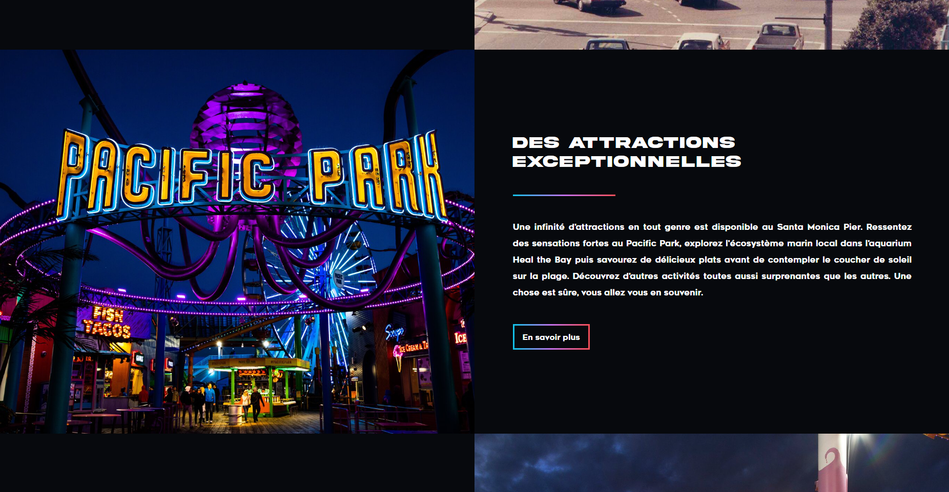 Extrait du site web sur ordinateur.